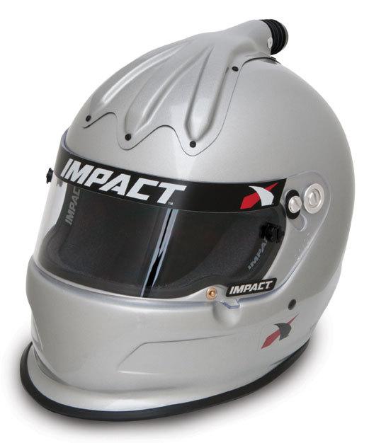 Impact racing 17099508 super charger helmet large silver sa2010