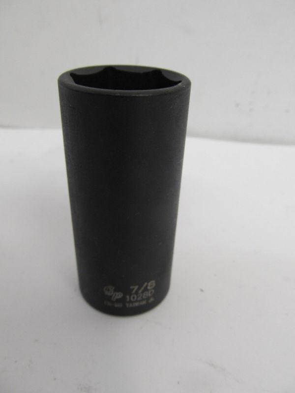 Grey pneumatic, 1028d, 7/8", 3/8" drive, 6 point, deep impact socket