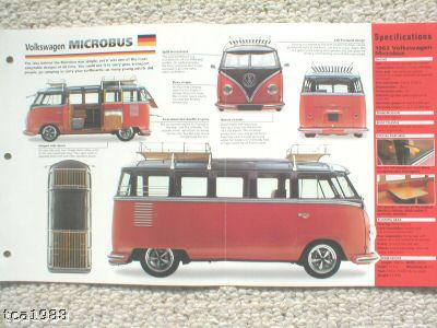 1961 / 1962 / 1963 volkswagen vw bus microbus imp brochure