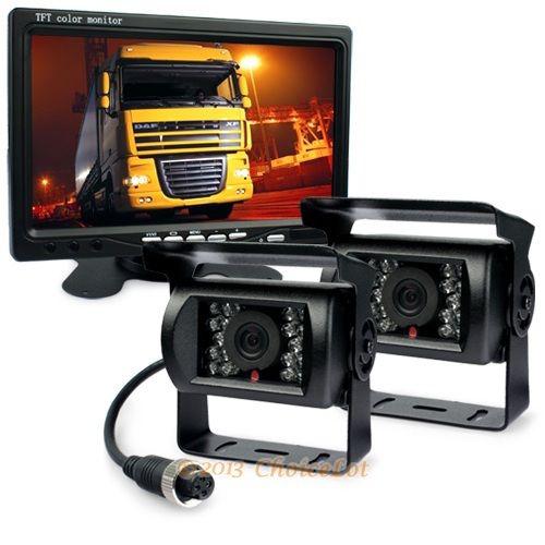 Horse trailer motorhome back-up ccd camera kit system 7" monitor 4pin waterproof