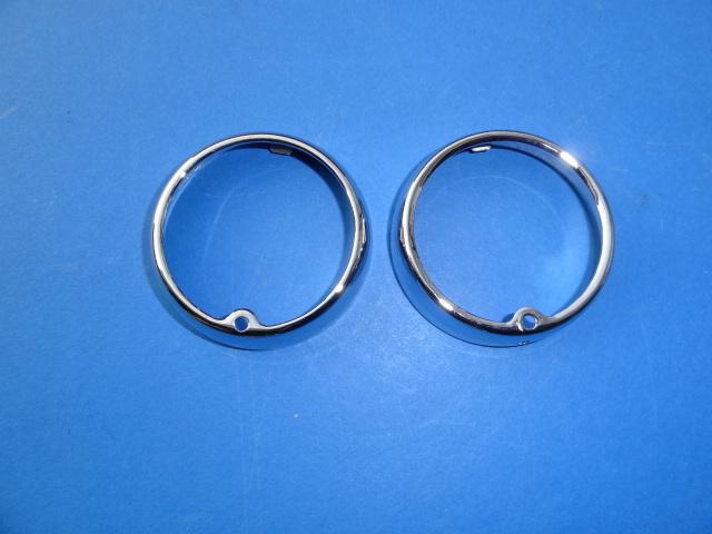 1939-39 chevrolet taillight bezels-chrome-pair-new