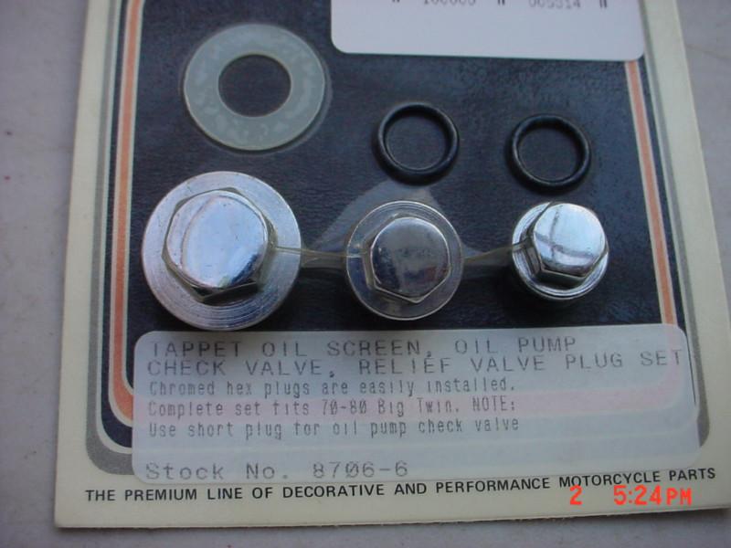  motorcycle  colony  oil  pump  plug  kit  '70-80 big twin   new