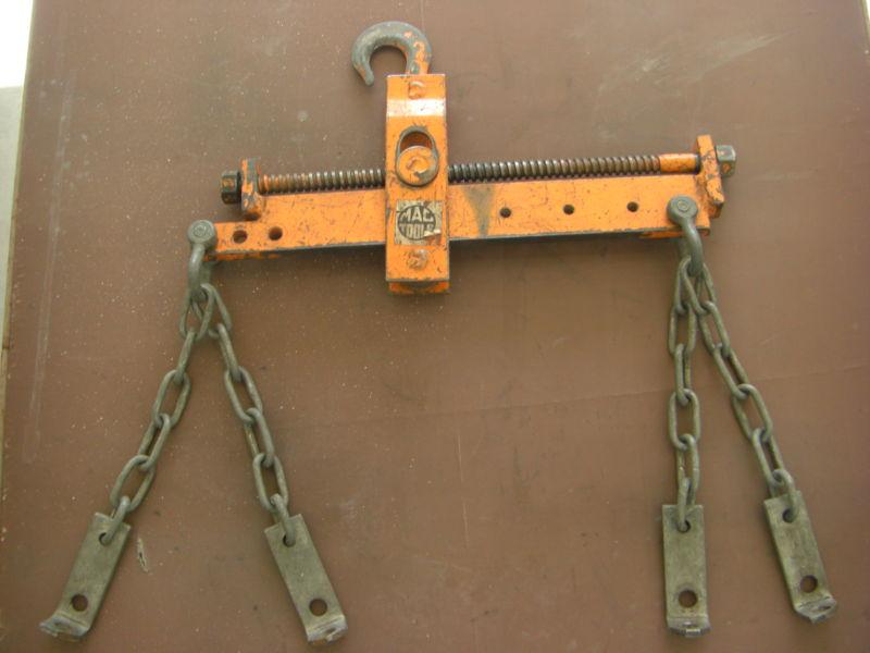 Mac tools -engine lift cradle- adjustable pivot engine puller with chains
