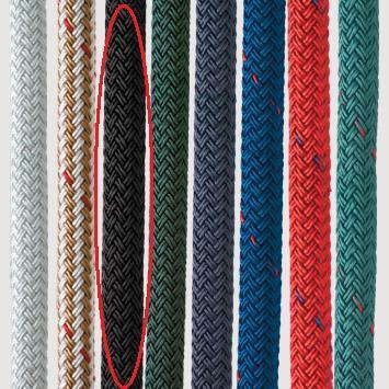 3/4" dock line, new england nylon double braid, black, pre cut 100' 