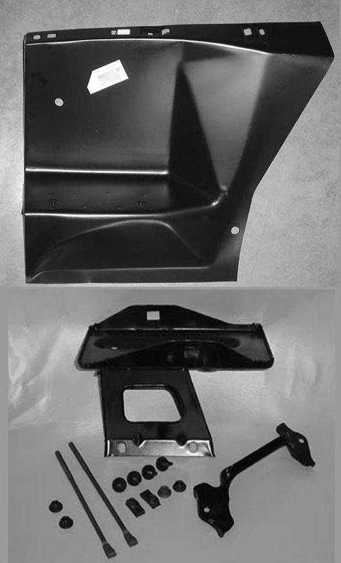New 1967 ford mustang fender apron & battery tray, hold down, mounting kit