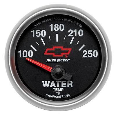 Autometer sport-comp ii chevy bowtie electrical water temp gauge 2 1/16" dia