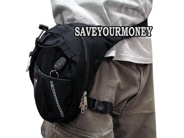 Motorcycle bike black Drop Leg bag Fanny Pack Waist Belt Bag daines racer bag, US $6.59, image 3