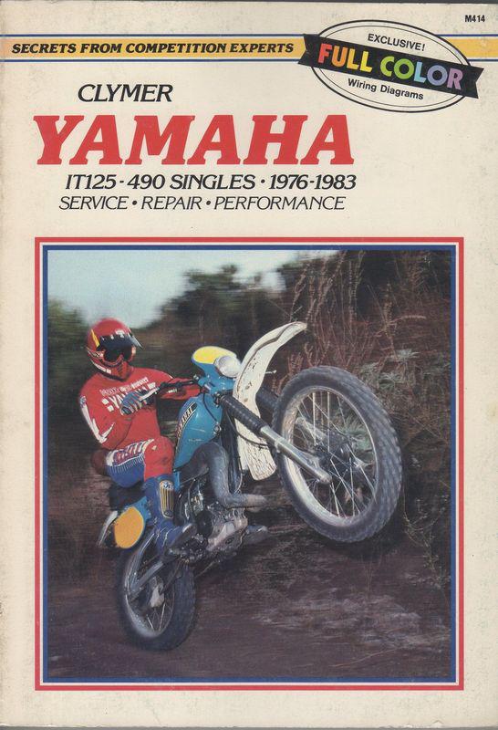 1976-83 motorcycle clymer yamaha   it125-490  service