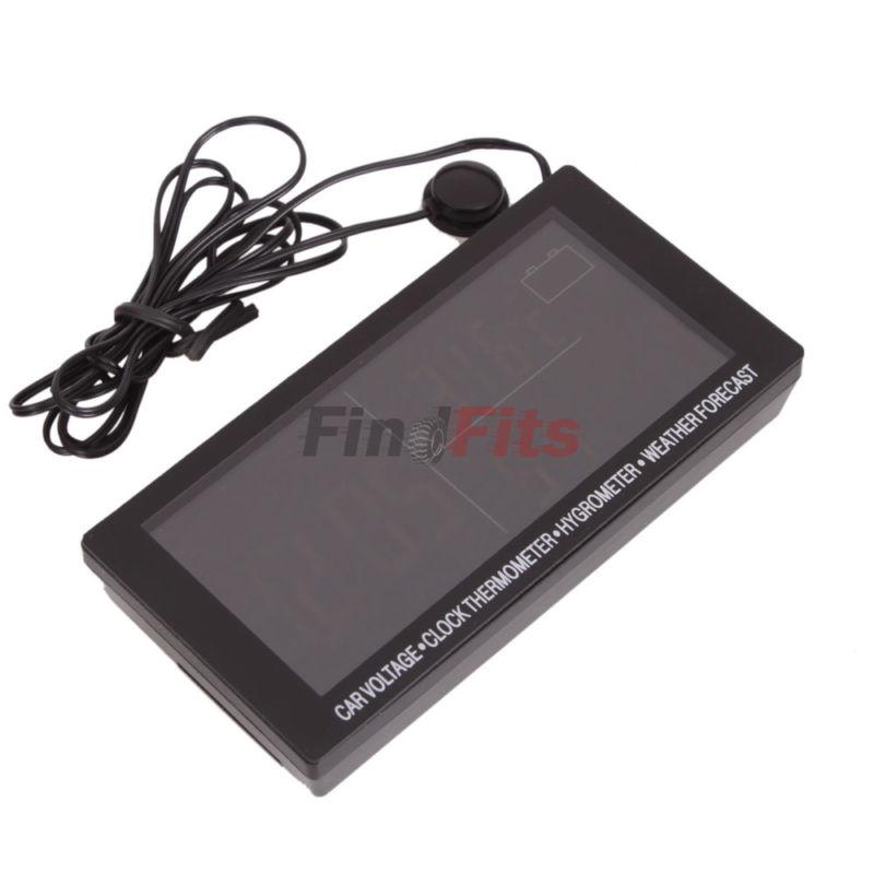 LCD Digital Clock Car Thermometer Hygrometer voltage calendar Weather Forecast, US $14.99, image 2