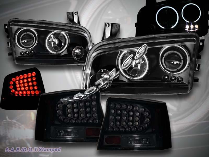Sell 20062008 DODGE CHARGER TWO HALO CCFL LED PROJECTOR HEADLIGHTS