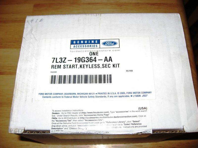New ford lincoln mercury oem remote starter & security kit # 7l3z-19g364-aa