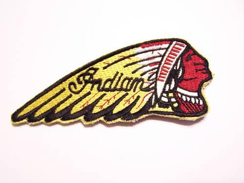 #0022 motorcycle vest patch indian chief