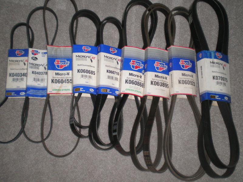 Sell Lot of 9 Gates Carquest Mirco VBelts ( New ) in Aurora, Colorado, US, for US 29.95