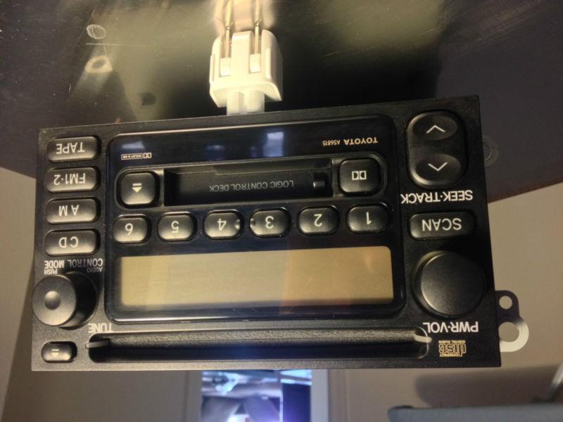 2002 toyota tacoma oem head unit stereo cd tape - internally amplified
