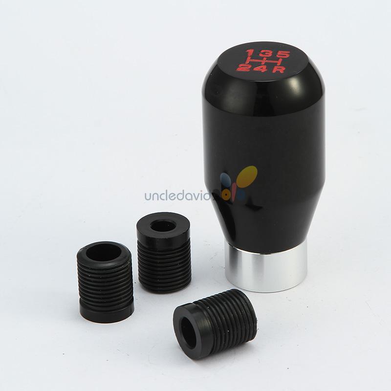 Black universal aluminum stick shifter gear shift knob 5sp manual car auto
