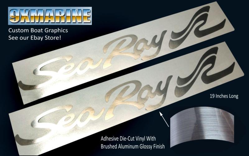 Two sea ray boat decal. die-cut transfer ready