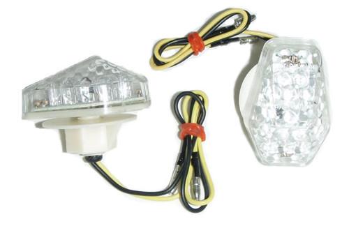 Flush mount led turn signals clear lens for 2003-2007 suzuki sv650 / 650s