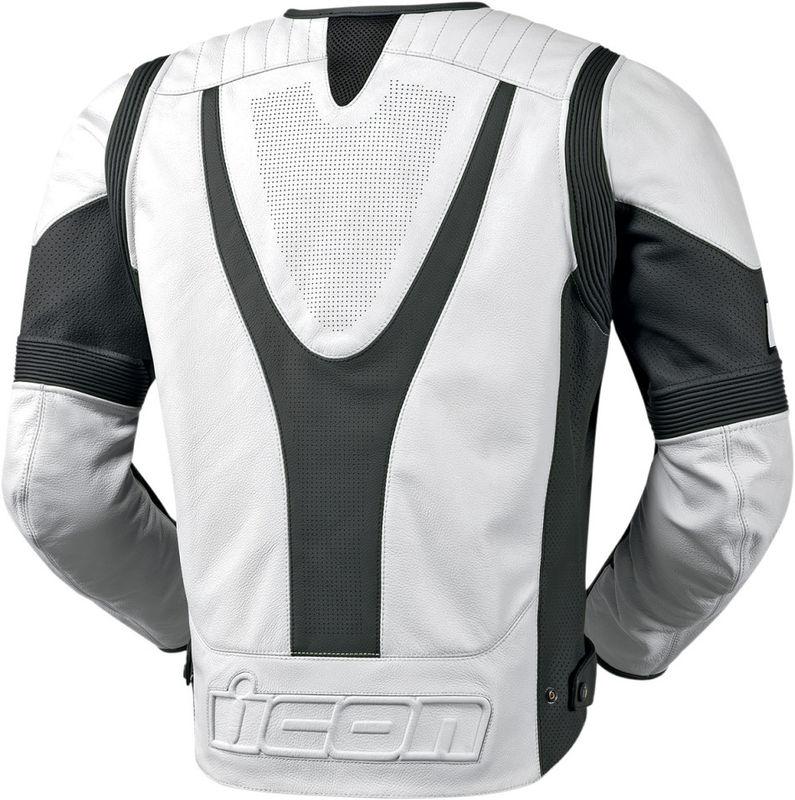Icon Overlord White Leather Jacket 2013 Motorcycle, US $380.00, image 2
