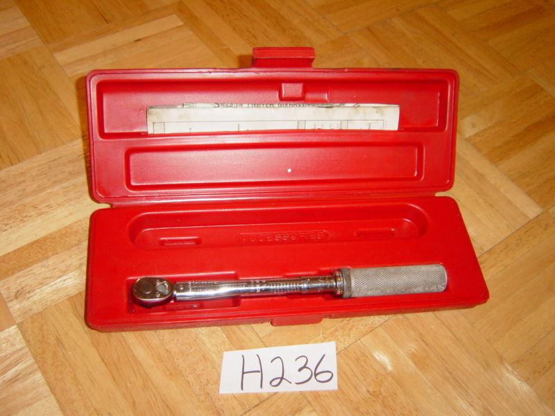 Snap on tools 3/8 drive inch pound adj. click type fixed - ratchet torque wrench