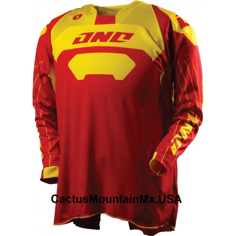 New one industries defcon motocross jersey crf red size l dirt rider mx gear nwt