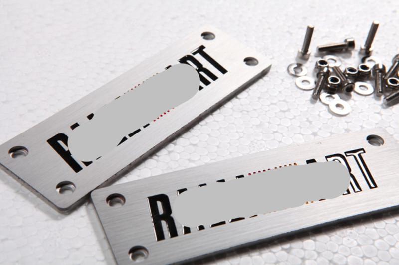 Mitsubishi ralli art car floor mat logo carpet emblem aluminum alloy 