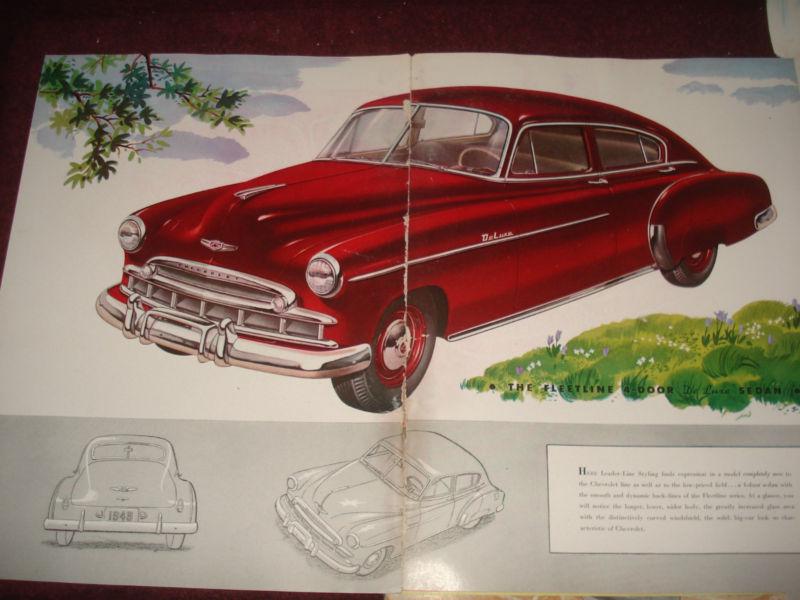 1949 CHEVROLET DEALER SHOWROOM ALBUM / WELL-USED ORIGINAL PAST MOISTURE ISSUES, US $64.50, image 2