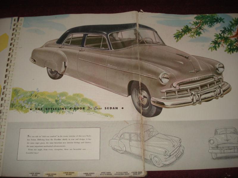 1949 CHEVROLET DEALER SHOWROOM ALBUM / WELL-USED ORIGINAL PAST MOISTURE ISSUES, US $64.50, image 3