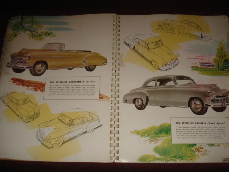 1949 CHEVROLET DEALER SHOWROOM ALBUM / WELL-USED ORIGINAL PAST MOISTURE ISSUES, US $64.50, image 5