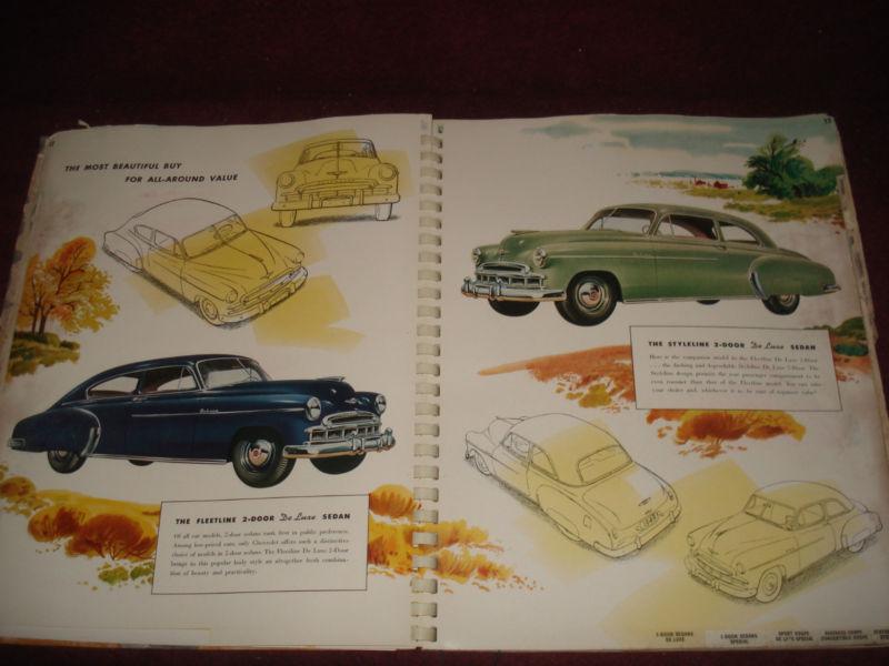 1949 CHEVROLET DEALER SHOWROOM ALBUM / WELL-USED ORIGINAL PAST MOISTURE ISSUES, US $64.50, image 6