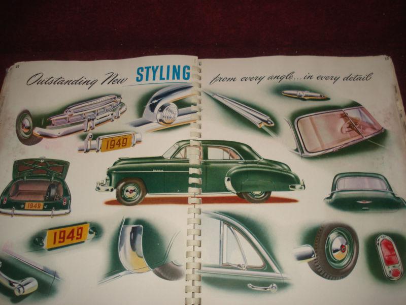 1949 CHEVROLET DEALER SHOWROOM ALBUM / WELL-USED ORIGINAL PAST MOISTURE ISSUES, US $64.50, image 7