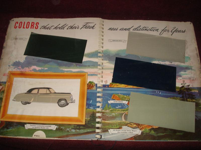 1949 CHEVROLET DEALER SHOWROOM ALBUM / WELL-USED ORIGINAL PAST MOISTURE ISSUES, US $64.50, image 8