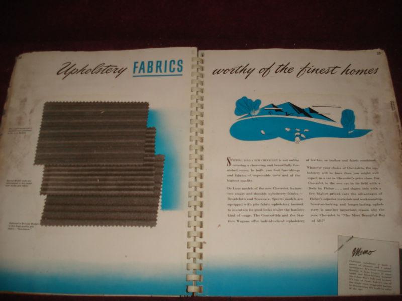 1949 CHEVROLET DEALER SHOWROOM ALBUM / WELL-USED ORIGINAL PAST MOISTURE ISSUES, US $64.50, image 9