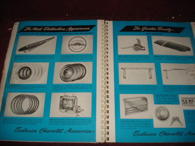 1949 CHEVROLET DEALER SHOWROOM ALBUM / WELL-USED ORIGINAL PAST MOISTURE ISSUES, US $64.50, image 11