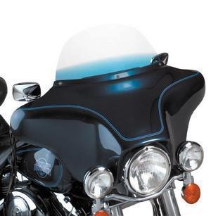 Memphis shades 7 inch windshield blue for harley davidson flht flhtc 86-95