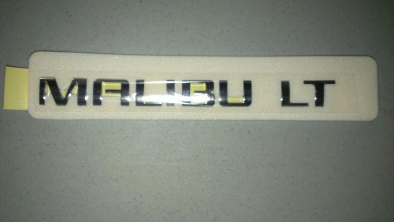 Chevy malibu chrome " malibu lt " new factory oem emblem