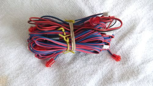 Red dash mount anti theft car alarm red led light with red and blue wires ( 9 )