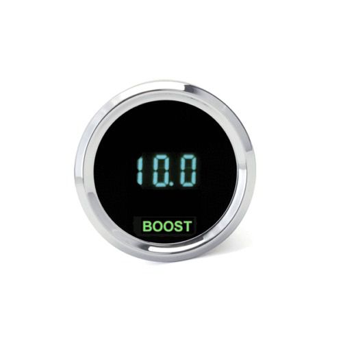 Dakota digital 2-1/16&#034; round vacuum boost gauge &amp; sensor teal display odyr-09-5