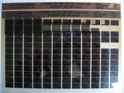 Honda vt500c shadow vt500ft ascot parts microfiche f73