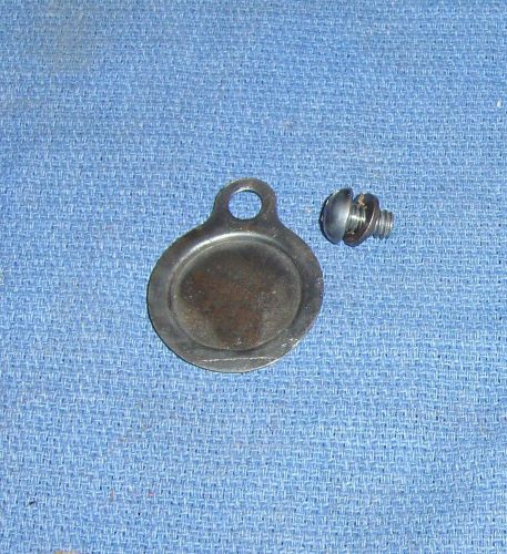 Willys jeep mb gpw cj2a cj3a original engine timing hole cover w/ screw! used!