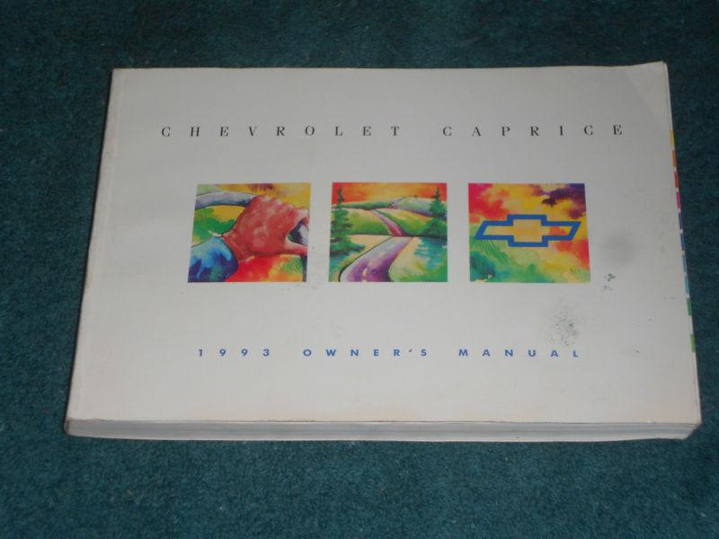 Sell 1993 CHEVROLET CAPRICE OWNERS MANUAL ORIGINAL GUIDE BOOK! in