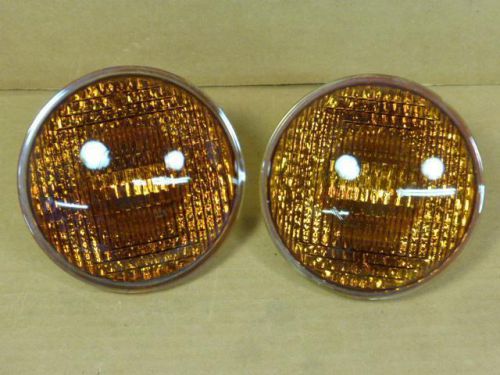 Wagner t/s 4434a amber light bulbs pair   fog lamps 5 5/8 diameter 12v