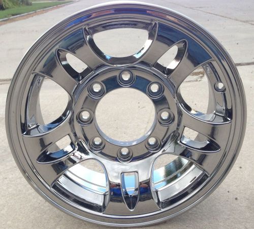 4) new 16" chromed aluminum type t03 trailer wheels / rims 8 lug on 6.5" sendel