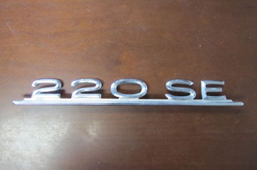 Genuine classic mercedes "220 se" emblem badge trunk chrome