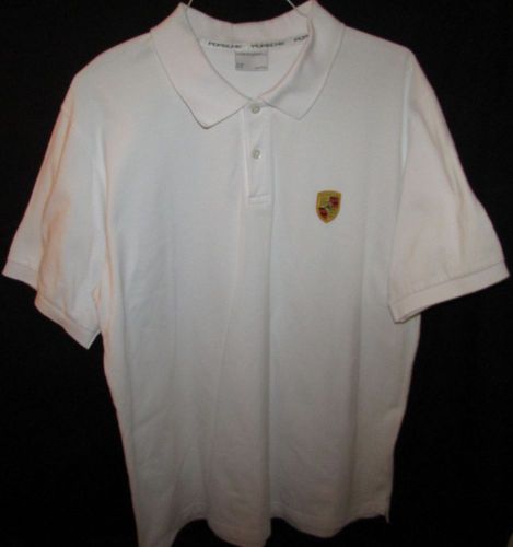 Porsche design drivers selection white porsche crested polo shirt usa size xl