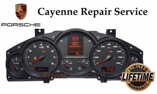 Porsche cayenne instrument speedometer cluster 2003 - 2006 - repair service fix