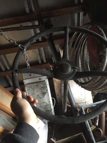 Vintage ford flathead steering column ,steering box &amp; steering wheel 32-39 ford