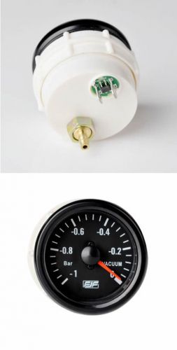 Black  universal smoke gauges meters 2&#034; 52mm tinted -1~0 bar vacuum car