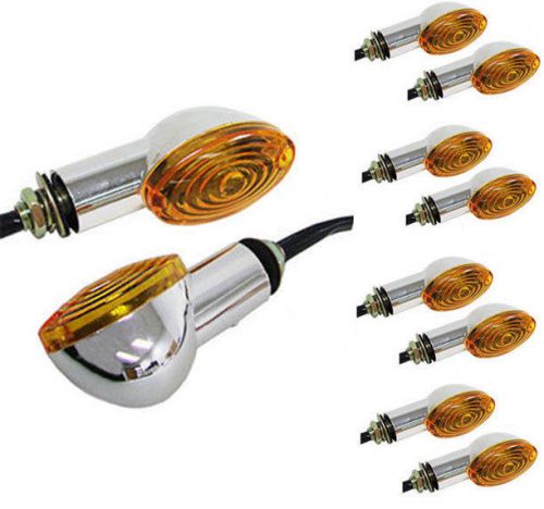 Lot 50 pairs~amber turn signal for harley honda suzuki kawasaki yamaha wholesale