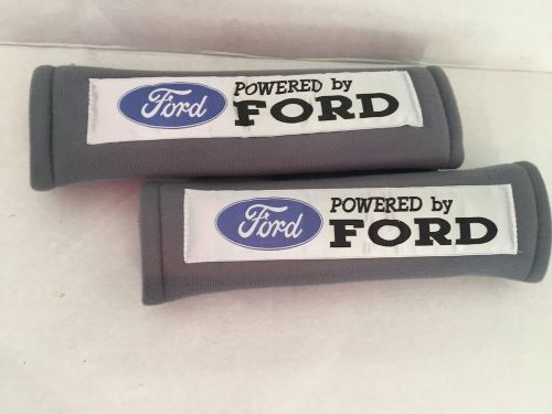 Gray seat belt cover shoulder pads in 2 pcs-ford