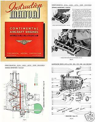 Continental aircraft engines a50,a65,a75,a80 manual cd